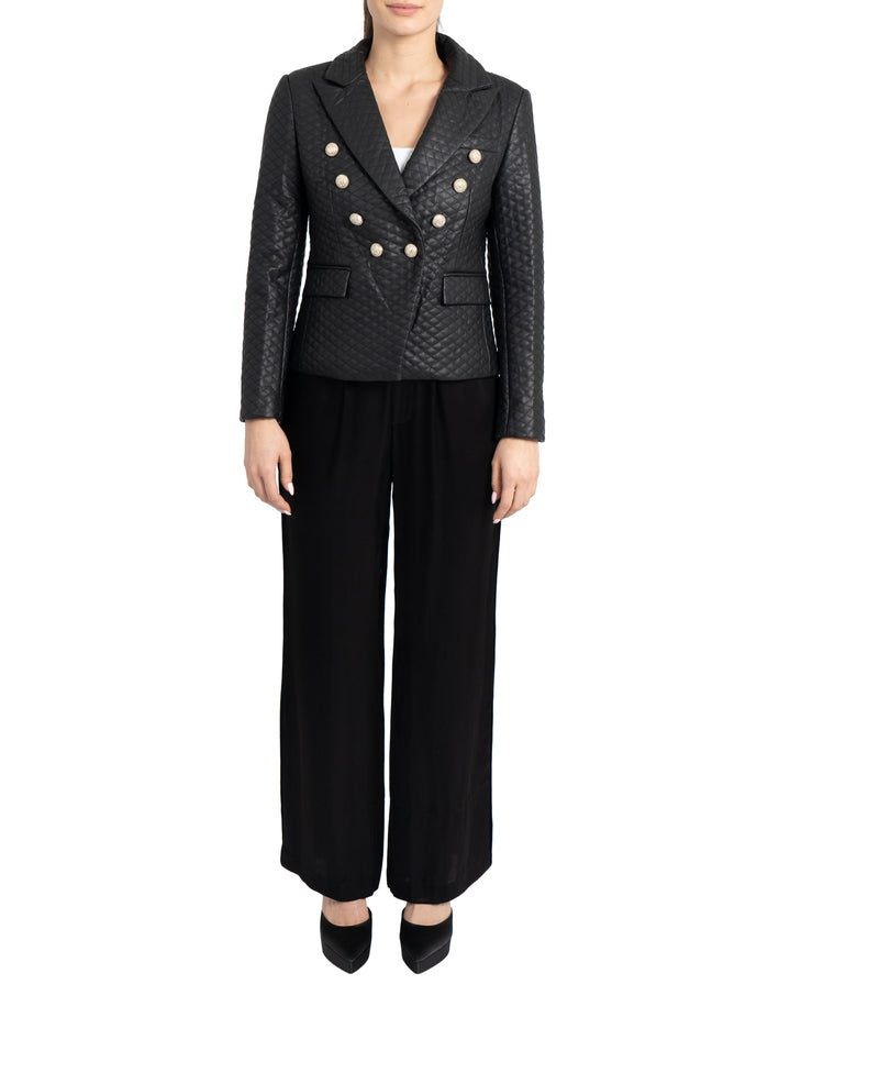 Tess Faux Leather Blazer