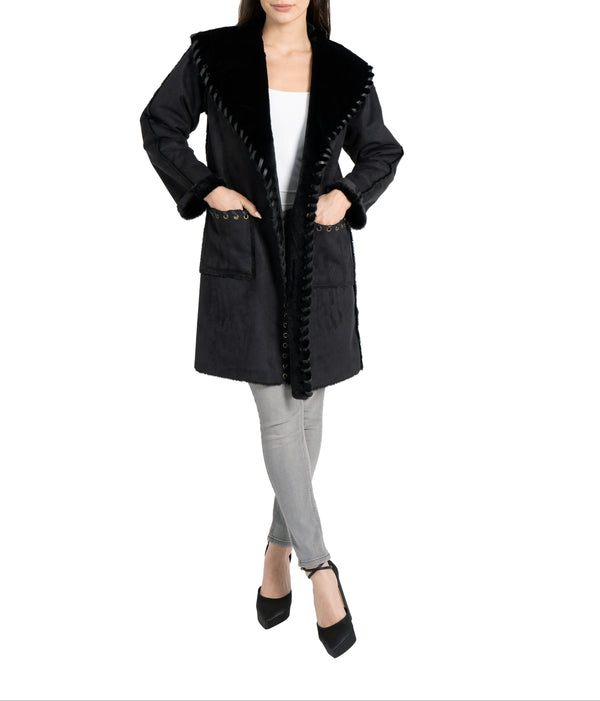 Talita Faux Suede/Fur Coat
