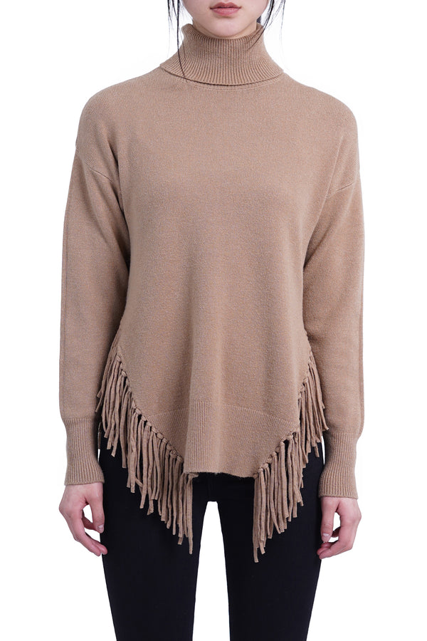 Love Token Fringe Turtleneck Sweater