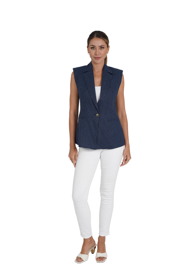 Polly Linen Blend Vest