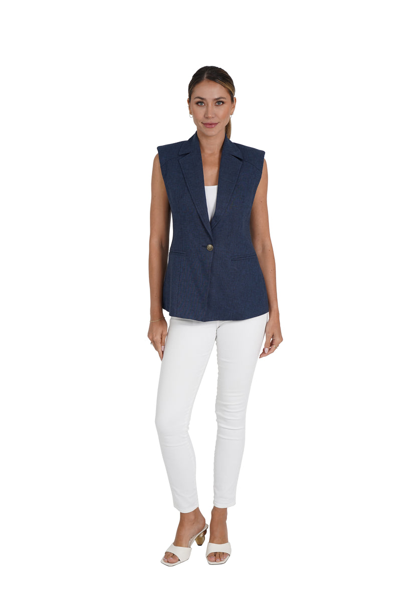 Polly Linen Blend Vest