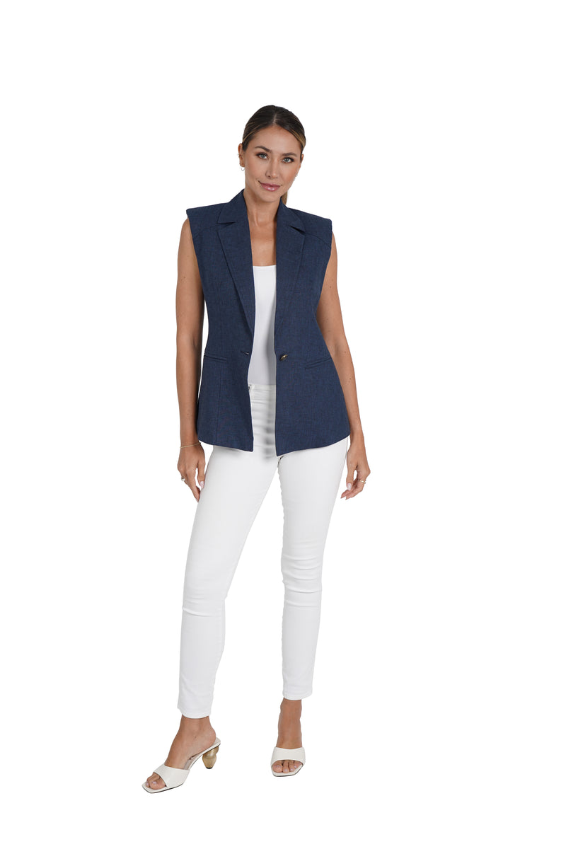 Polly Linen Blend Vest