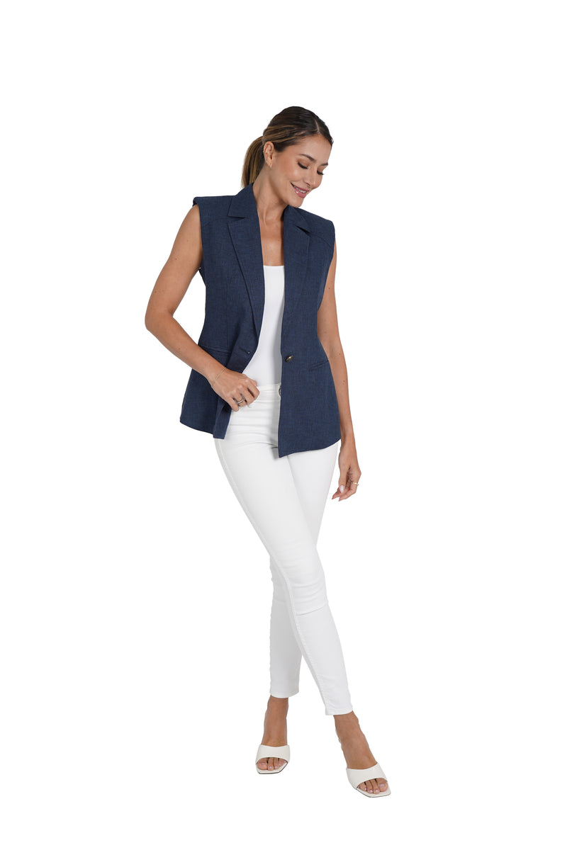 Polly Linen Blend Vest