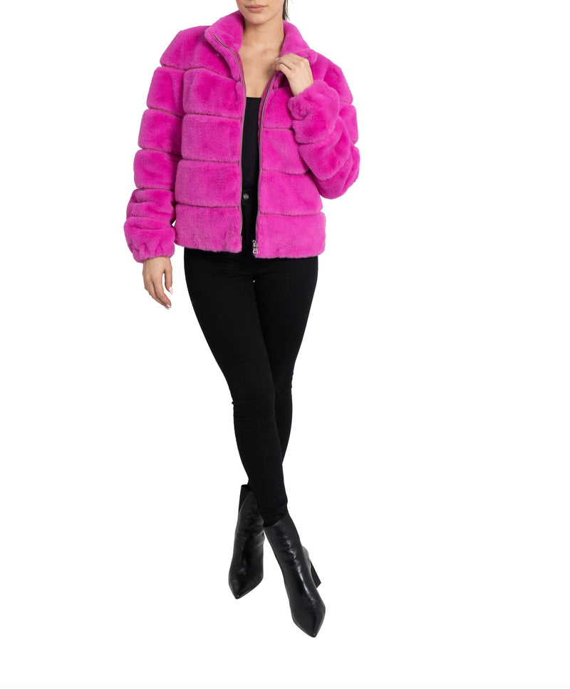 Alex Panel Faux Fur Jacket