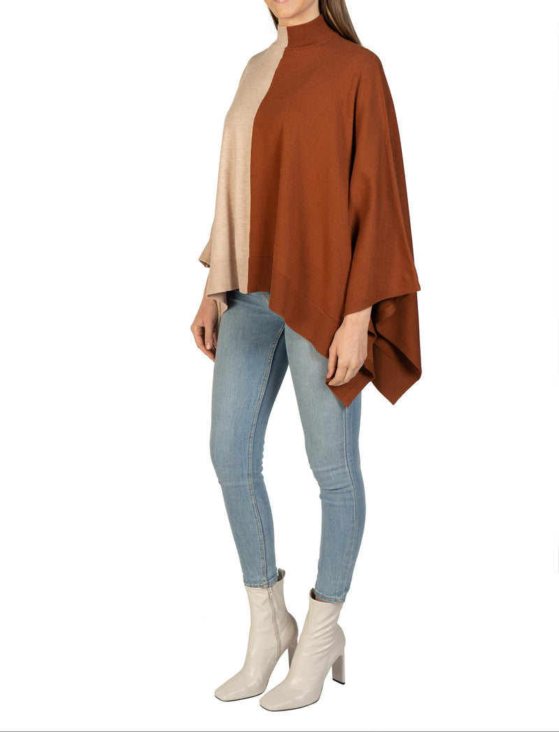 Love Token Two-Toned Poncho 7