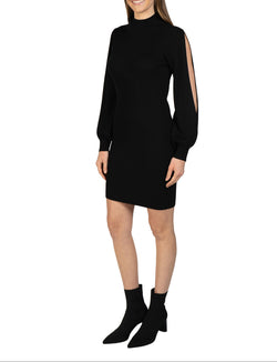 Love Token Bubble Sleeve Knit Dress 3