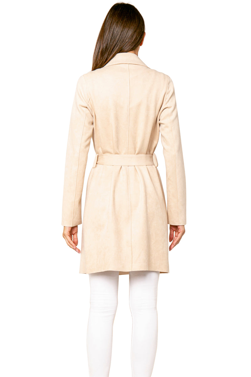 Love Token Everson Twill Suede Lite Trench Coat 3