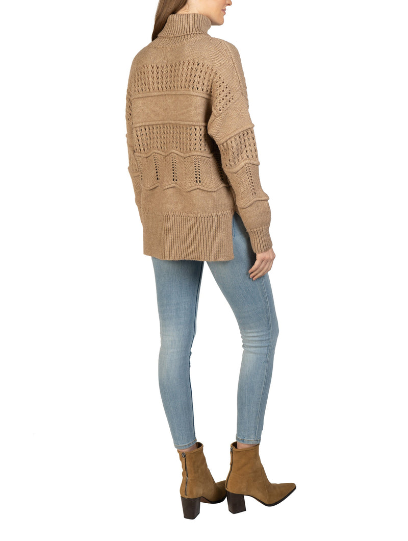 Love Token Cable Knit Turtleneck Pullover 9