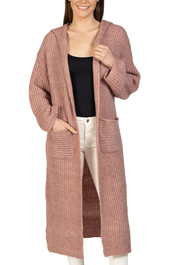 Love Token Long Hooded Cardigan