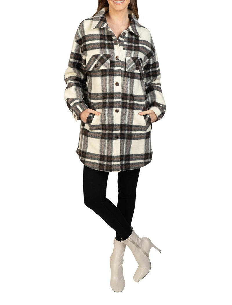 Love Token Lightweight Plaid Shacket 4