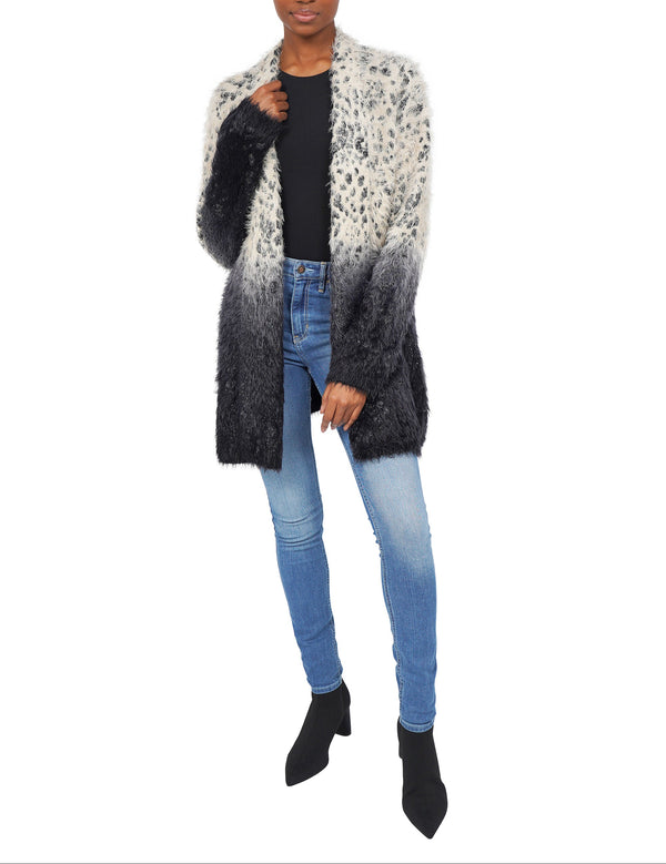 JENAN FUZZY KNIT CARDIGAN