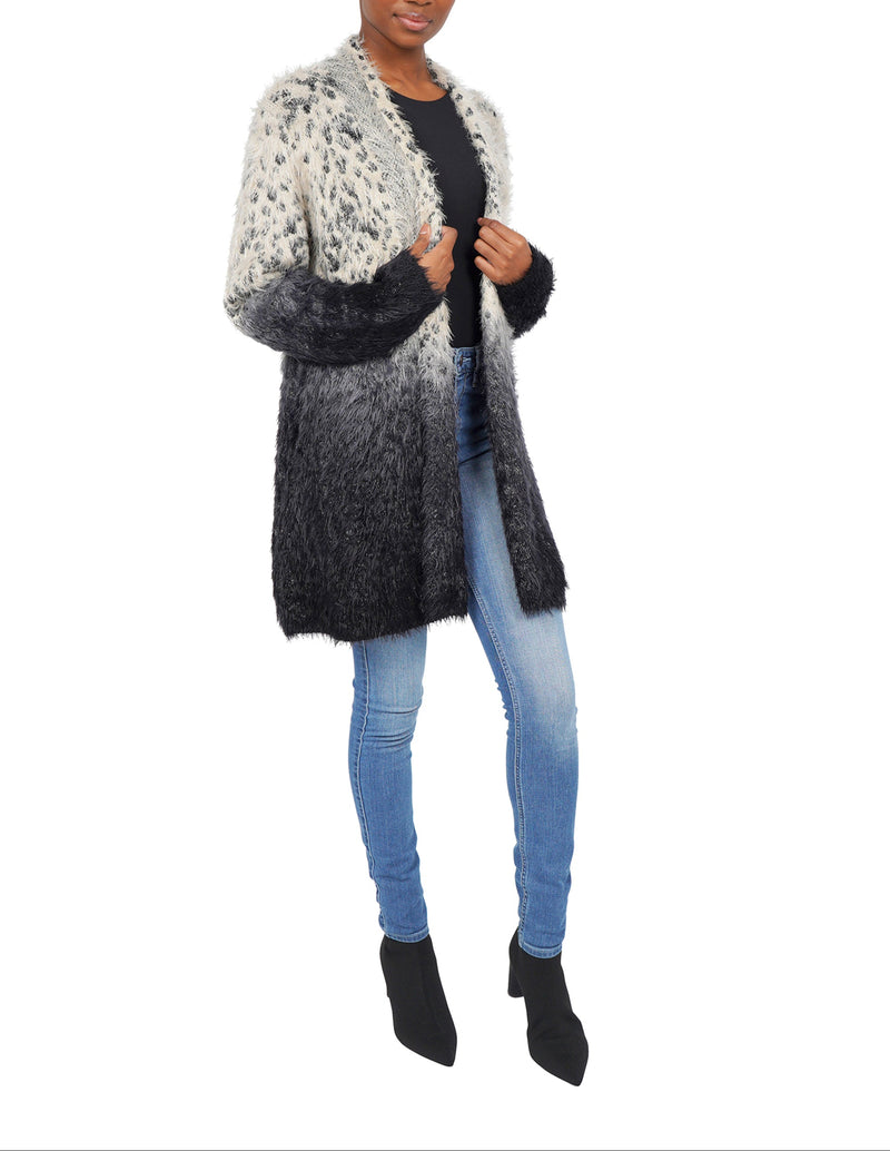 JENAN FUZZY KNIT CARDIGAN