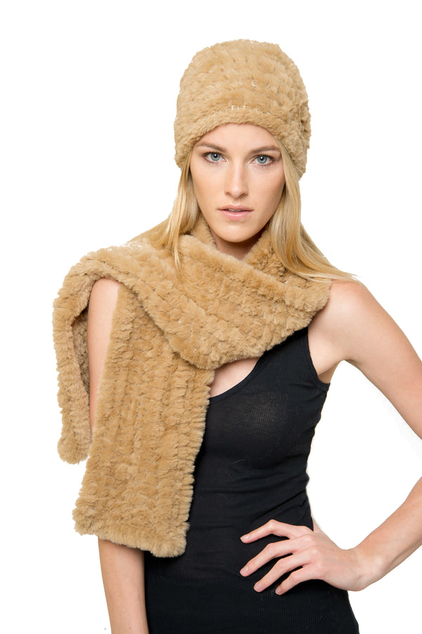 Carmela Faux Fur Hat & Scarf Set