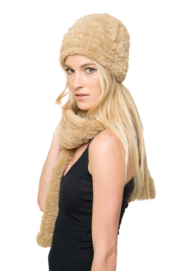 Carmela Faux Fur Hat & Scarf Set-1