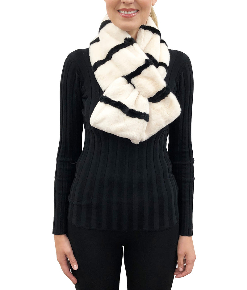 Love Token Jay Faux Fur Pull-Through Scarf 2