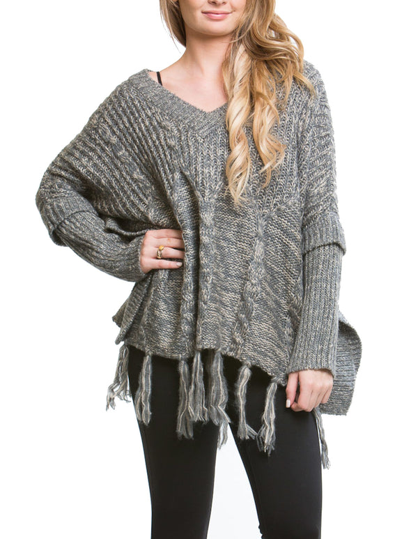 Love Token Tassel Trim Sweater